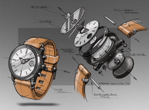 深圳手表定制厂家，带你深入了解手表设计图稿作用1
