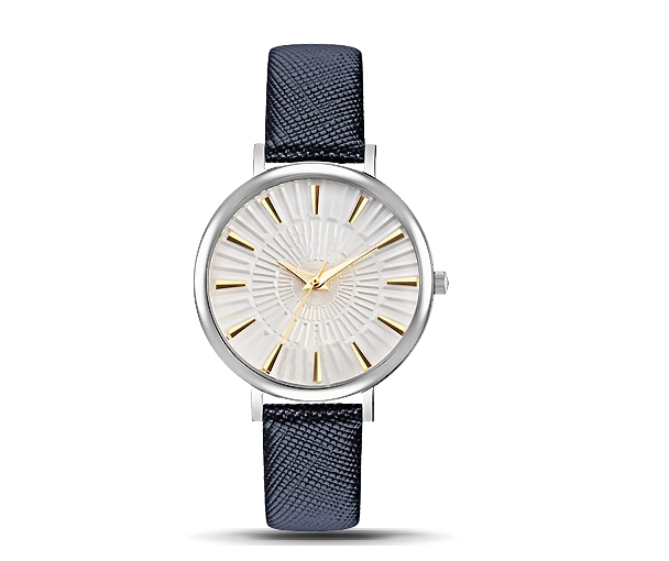 手表供应商-时尚银色纹理石英手表代工样品